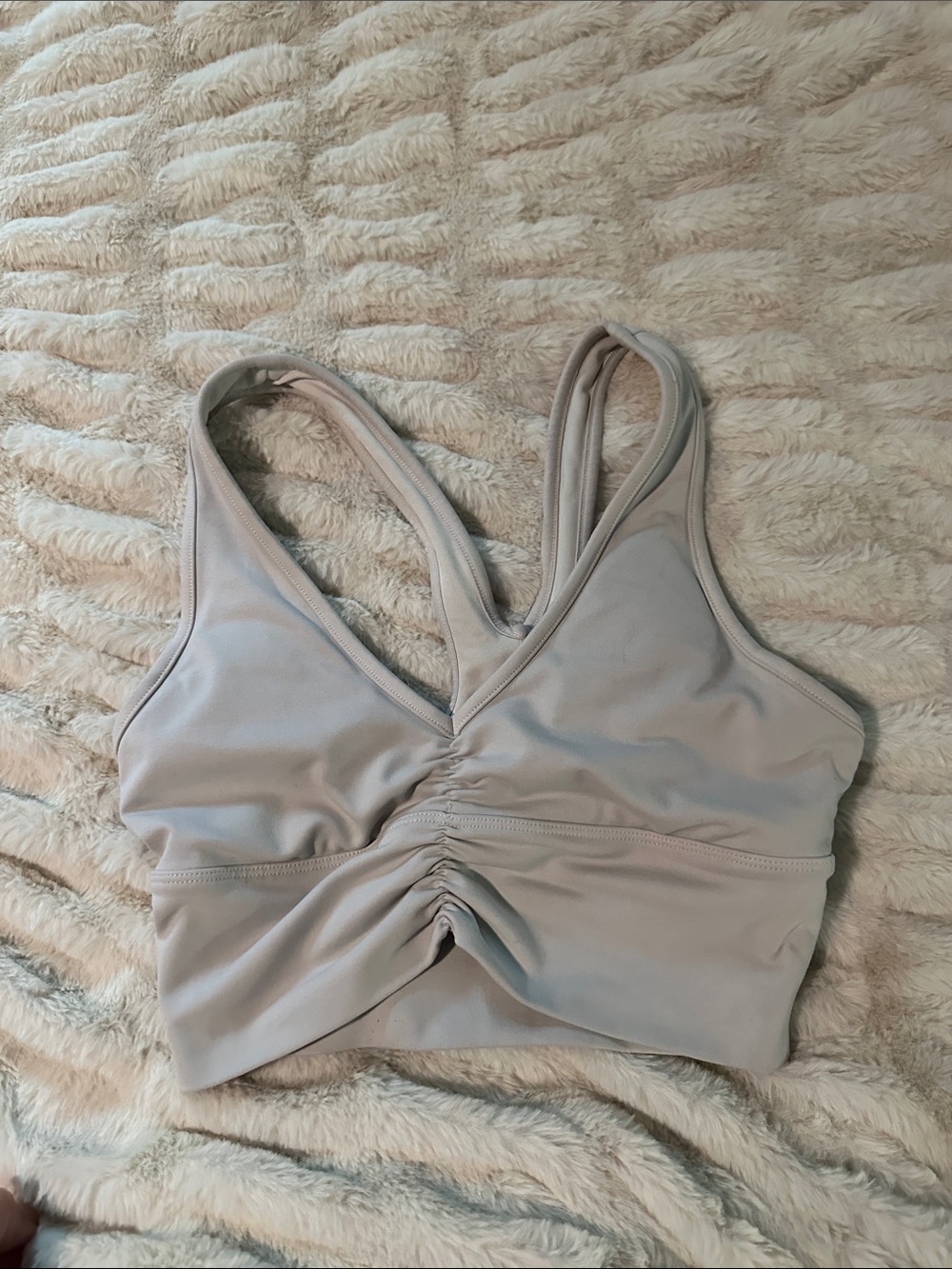 ALO Yoga Wild Thing Light Beige Racerback Sports Bra XS - Picture 7 of 7